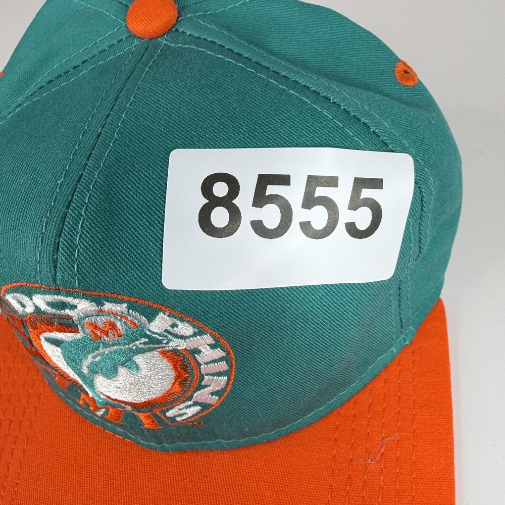 Vintage Miami Dolphins Hat Cap Strap Back Mens One Size Green NFL #1 Apparel - Picture 10 of 10